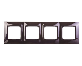 Simon 54 Premium Ramka poczwórna metalowa ciemna stal DR4/67
