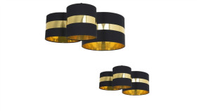 Lampa Sufitowa Palmira Black / Gold 3Xe27 60W Mlp63200 Milagro