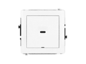 DECO Gniazdo pojedyncze 1xUSB C-C bez p.opis. biały DGUSBBO-7 KARLIK
