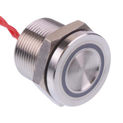 PBAR9PFB120W0G APEM Green LED Latching NO Timed 19mm Piezo Switch IP68