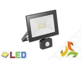 Naświetlacz LED z czujnikiem ruchu G-TECH 230V 30W 2100lm 6400K IP65 czarny GT-FLR30WC-64 GTV