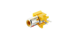 Rca Sockets 90 degrees Yellow
