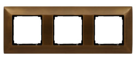 VENA EXCLUSIVE METAL Ramka potrójna BRĄZ CZESANY PATYNOWANY / LAKIEROWANY BRĄZ RUSTYKALNY 5132283