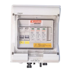 Zestaw przyłaczeniowy PV IP65 1000V DC MC4 1x łańcuch PV 1x MPPT ochronnik typ 2 podstawy bezp. (bez wkładek) PVK00C11