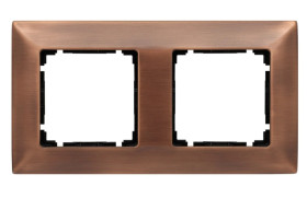 VENA EXCLUSIVE METAL Ramka podwójna MIEDŹ CZESANA PATYNOWANA / MIEDŹ RUSTYKALNA 5133282