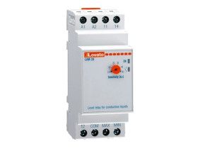 Przekaźnik kontroli poziomu cieczy funkcja opróżniania czułość 2,5-50kOhm zasilanie 220-240VAC LVM20A240