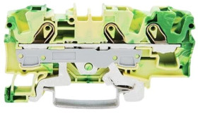 Listwa zaciskowa uziemienia WAGO poziomy: Pojedynczy 20 → 8AWGWciskany zacisk Cage Clamp TOPJOB S, 2006 41A 800 V