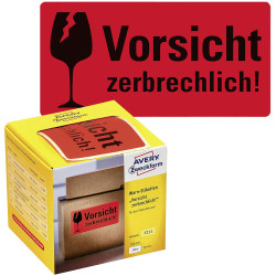 Avery-Zweckform 7211 Warning labels 100x50mm Neon red Paper Permanent 200 pcs