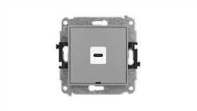 Icon Mechanizm Gniazda Pojedynczego 1Xusb C-C, Bez Pola Opisowego Szary Mat...