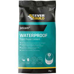 Everbuild JETWAT3 Jetcem Water Proofing Rapid Set Cement (Single 3kg Pack)