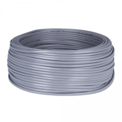 Przewód prądowy H03VVH2-F / OMYp 300V 2x0,75 płaski srebrny linka Mercor 100m