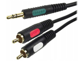 Kabel JACK 3,5-2xRCA(cinch) 1,8m; PROLINK