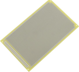 Circuit board, 100 x 160 mm, pitch 1.27 mm, double-sided, FR4 epoxy, Cu 35 µm, BYB-3-11H6034