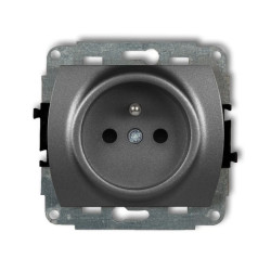 TREND Gniazdo pojedyncze z/u 2P+Z grafitowy 11GP-1zp