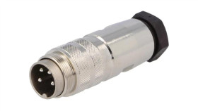C091-31H0041012 Złącze M16 Wtyk Męski Lutowanie Na Przewód 4Pin 5A 300V