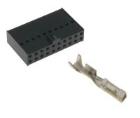 JS-D-20K Złącze do listew PH 2.54 mini-latch zaciskane na kable 2x10pin - 20-stykowe ( + terminale) z kluczem