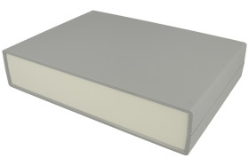 Obudowa; do przyrządów; pulpitowa; G720; ABS; 245mm; 175mm; 50mm; IP54; ciemnoszary; zaślepki jasnoszare ABS; z tulejkami mosięż