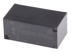 Przekaźnik mocy 12V dc SPST Fujitsu 400mW, montaż PCB 360Ω Styk płytki drukowanej