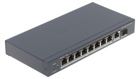 Switch Hikvision Poe, 8Xpoe 10/100/1000 Mbps, 1Xuplink, 1Xsfp 1000Mbps, 58W,...