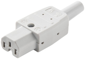 Gniazdo zasilające IEC Kaiser, wysokotemperaturowe, 250 V, 10 A, białe