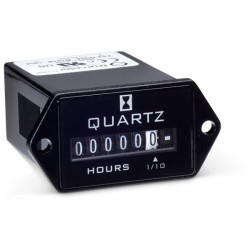 Trumeter 732-0004 Hour Meter 10-80VDC 50-60Hz 2-Hole Rect. Mount