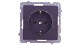 Sonata Gniazdo Pojedyncze Z/U Schuko Czarny Metalikgp-1Rs/M/33