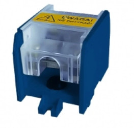 Odgałęźnik instalacyjny 1-segmentowy (zacisk: 1x70mm2 - 4x16mm2)/ z pokrywą niebieski LZ 1*70/16P 84047003