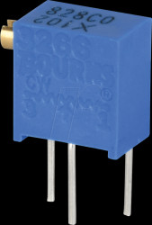 3266X-1-102LF Spindle trimmer, 1 kOhm, linear