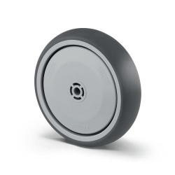 Kółko do wózka, Polipropylen, Szary, obc.: 100kg, śred.: 125mm, szer.: 32mm