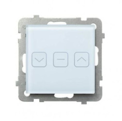 SONATA TOUCH Łącznik dotykowy żaluzjowy z podświetleniem + Wi-Fi białe szkło ŁPDT-7RS/m/31