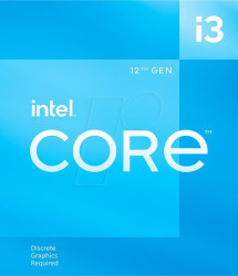 BX8071512100F Intel Core i3-12100F, 3.30 GHz, boxed, 1700