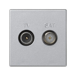 Simon Connect Gniazdo K45 antenowe TV-SAT anodyzowane aluminium K130A/8