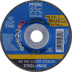 Tarcza tnąca wygięta PFERD TOOLS EH 100-2,4 PSF STEELOX/16,0 61739326 100 mm 25 szt.