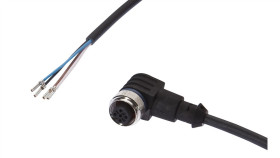 Kabel Konfekcjonowany Jednostrony Złącze M12 Żeńskie 4-Pinowe Kątowe Wolny...