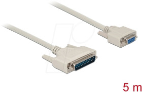 86876 Serial cable, D-Sub 25 plug to D-Sub 9 socket, 5 m