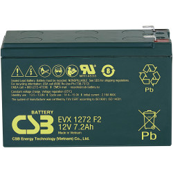 CSB EVX1272F2 Battery 12V 7.2Ah AGM 151x99x65mm High Charge Cycles