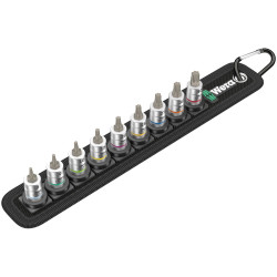 Wera 05003882001 Belt A 3 TORX&#xAE; HF Zyklop Bit Socket Set With HF, 1/4&quot; Drive