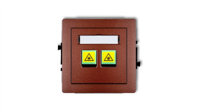 Deco Mechanizm Gniazda Światłowodowego/Optycznego Podwójnego Brązowy Metalik...