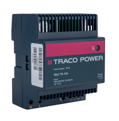 Zasilacz szyny DIN U wy 24V dc I wy 3.1A U we 85 → 264V ac TRACOPOWER 75W impulsowy
