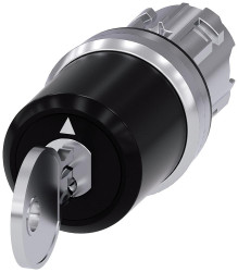 Przełącznik obrotowy kluczykowy 3-pozycyjny wycięcie: 22mm Zatrzask IP20, IP66, IP67, IP69, IP69K Siemens przycisków: 2