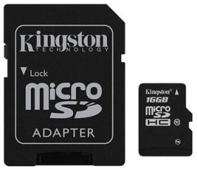 karta pamięci Kingston microSDHC 16GB class 10 + adapter SD