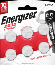 E303272400 Lithium button cell, 3 V, 240 mAh, 20x3,2 mm 6 pcs.