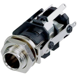 Rean RJ5VM-S-CON 6.35mm Audio Jack Socket 5-Pin Stereo Vertical Black