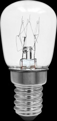 100073 E14 oven light bulb, 25 W, 170 lm, 2400 K, dimmable, up to 300°C