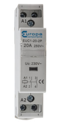 Stycznik EUC1 230V ac Europa styki: 2-biegunowy 4 kW 20 A 2 NO 230V ac Śruba EUC1-20-2P