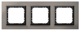 IMPRESJA Ramka potrójna szczotkowana satyna R-3YAC/63/25