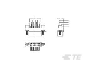 Wtyk PCB 65-pinowe raster: 1.27mm 2-rzędowe TE Connectivity Montaż na płytce