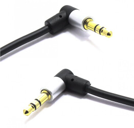 Kabel Aux Jack - Jack 3,5 Stereo Vitalco Slim Kątowy 0,5m JKJ54 Vitalco