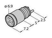 Turck 6934770 Wbudowane złącze czujnika/aktuatora ESP3SL, 1 szt.