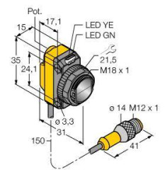 Czujnik dyfuzyjny Turck QS18VN6DQ5 3064092 1 szt.